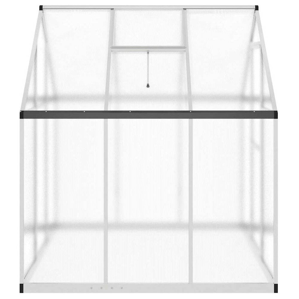 Tuinkas met basisframe 169x169x195 cm aluminium zilverkleurig