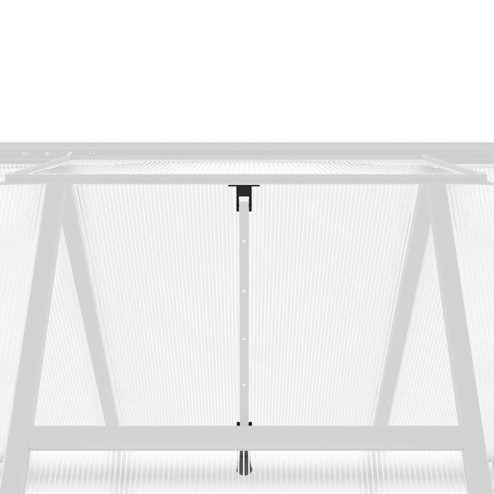 Tuinkas met basisframe 169x169x195 cm aluminium zilverkleurig