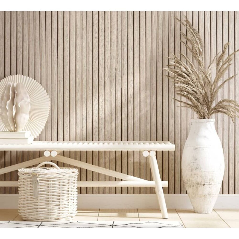 Behang Botanica Wooden Slats beige