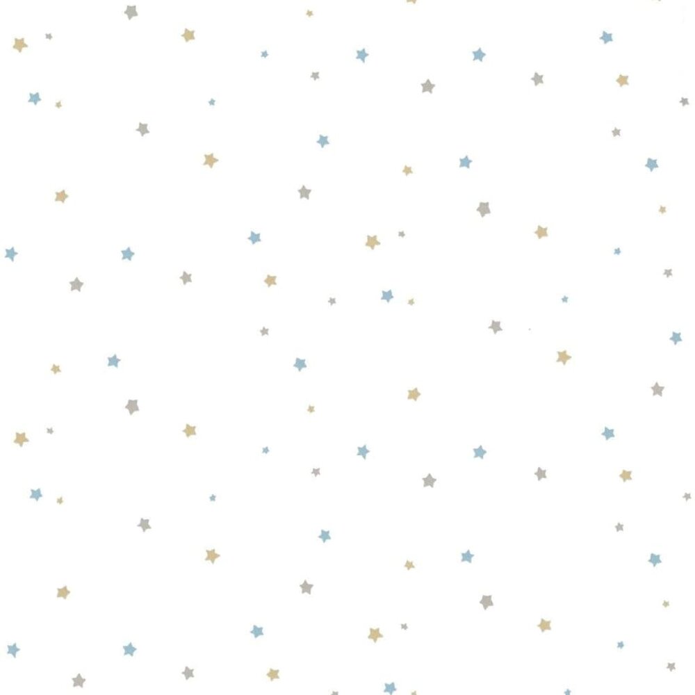 Behang Mondo baby Little Stars blauw en wit