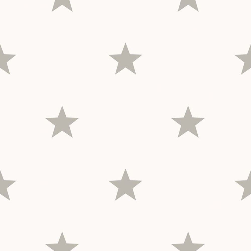 Behang Friends &amp; Coffee Little Stars lichtgrijs en wit