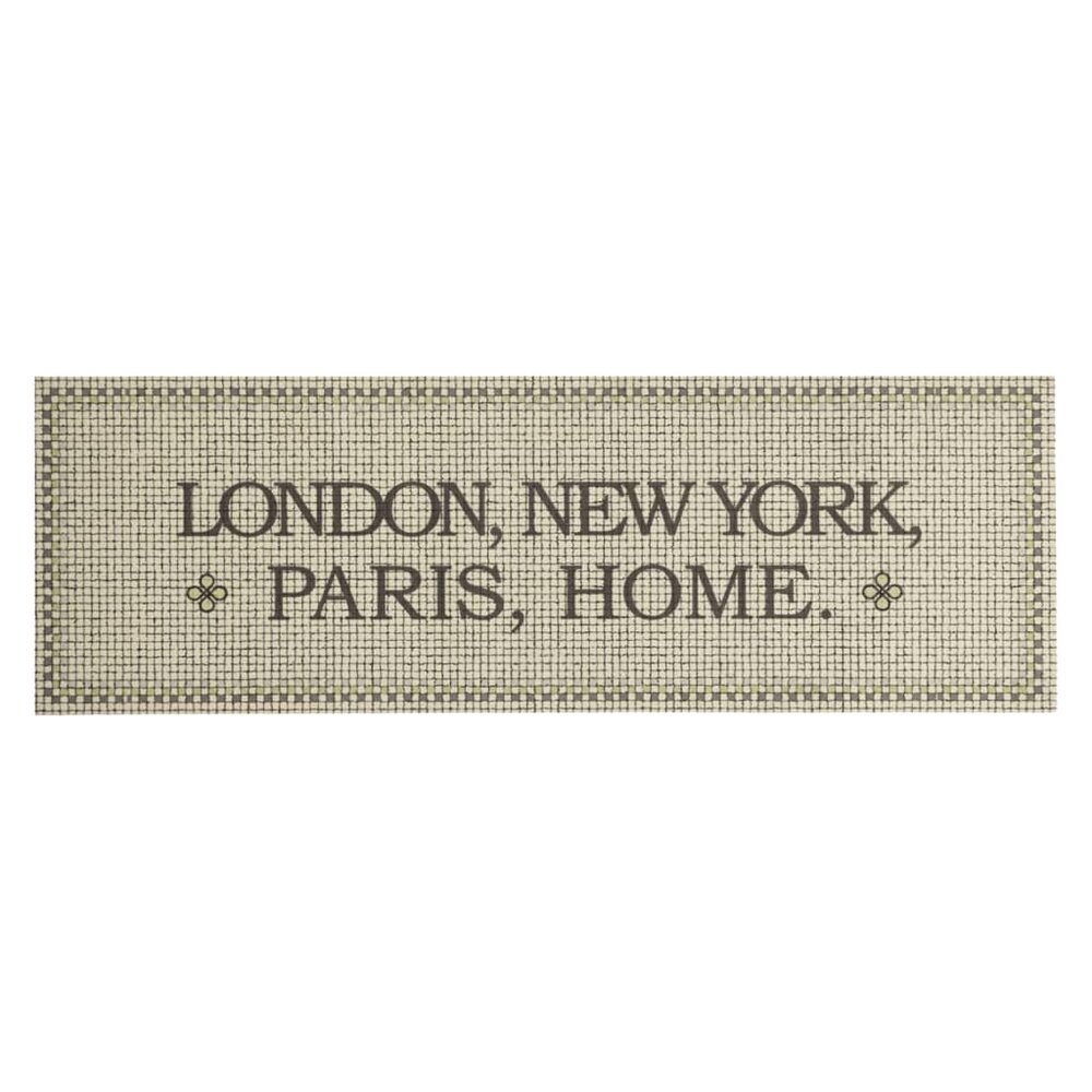 Keukenmat wasbaar Home-tekst 60x180 cm fluweel