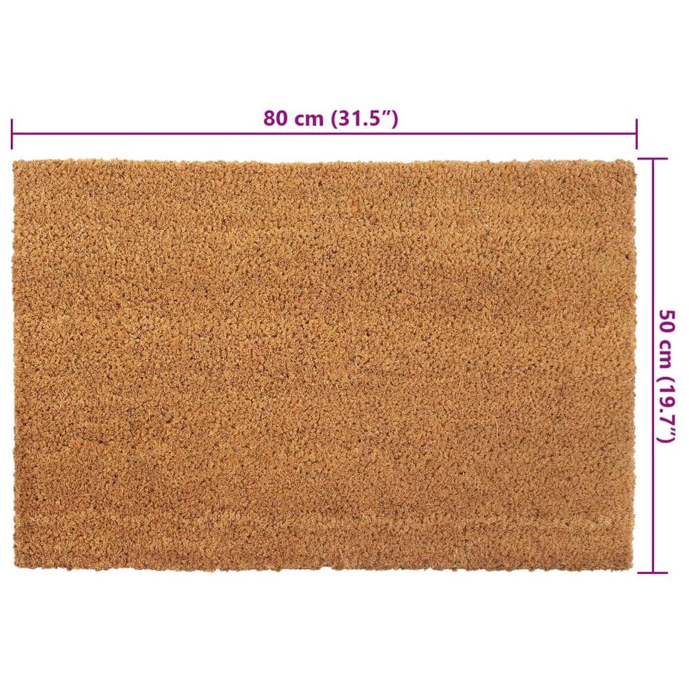 Deurmat 50x80 cm getufte kokosvezel naturel