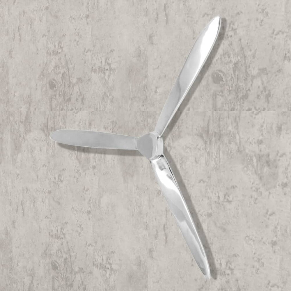 Propeller voor aan de muur 70 cm aluminium zilver