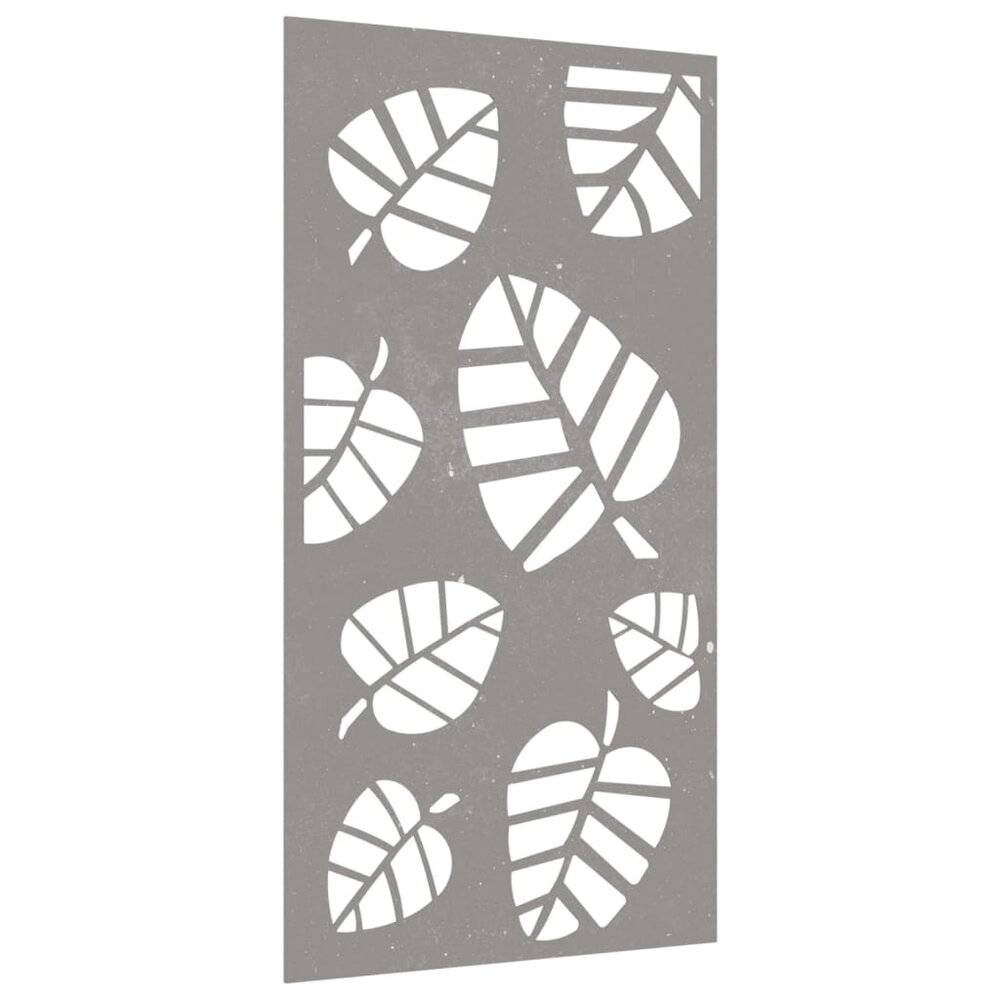 Wanddecoratie tuin bladontwerp 105x55 cm cortenstaal