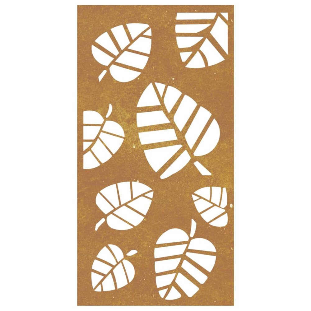 Wanddecoratie tuin bladontwerp 105x55 cm cortenstaal