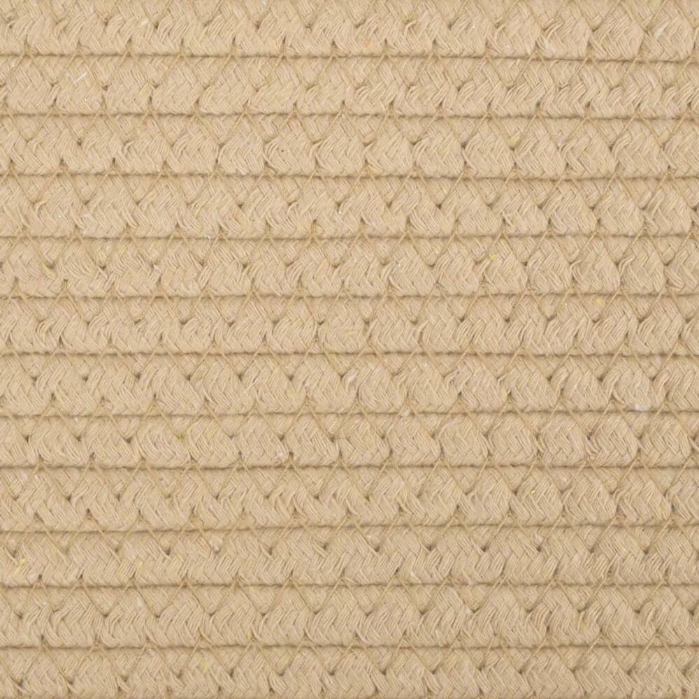 Opbergmanden 2 st &Oslash; 28x28 cm katoen beige en wit
