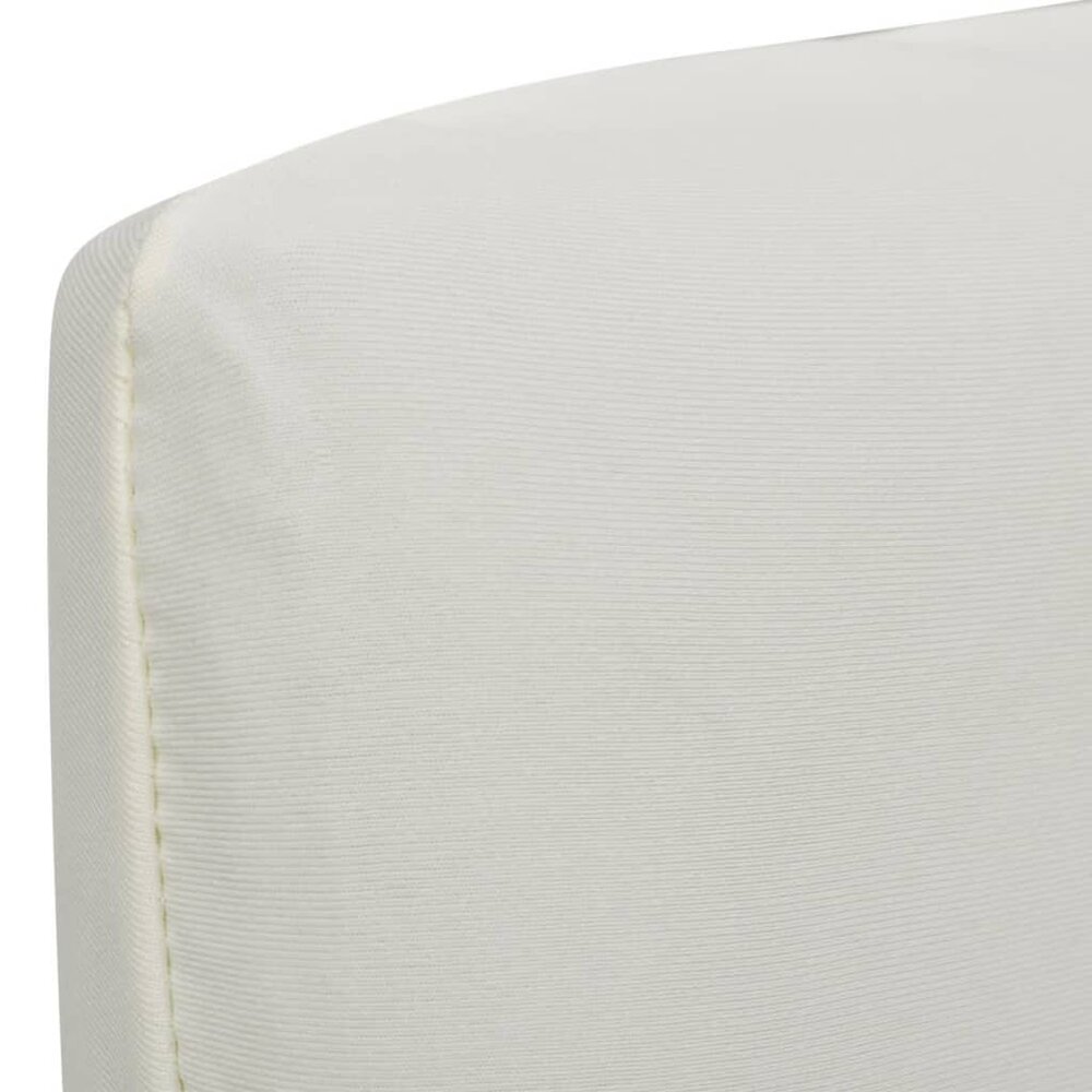 Stoelhoezen 4 st stretch recht cr&egrave;mekleurig