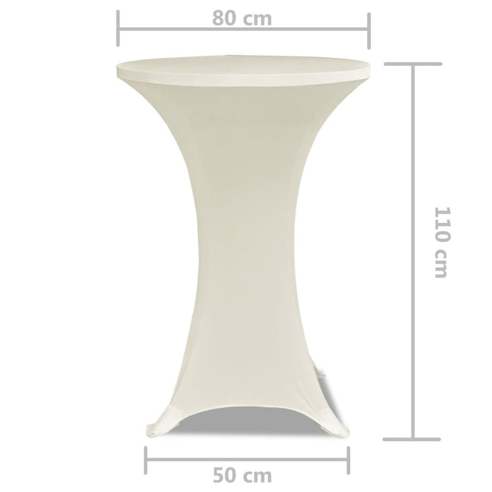 Statafelhoes Stretch &Oslash;80cm Cr&egrave;me (2 stuks)