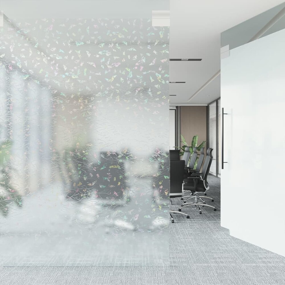 Raamfolies 5 st mat 3D regenboogpatroon PVC