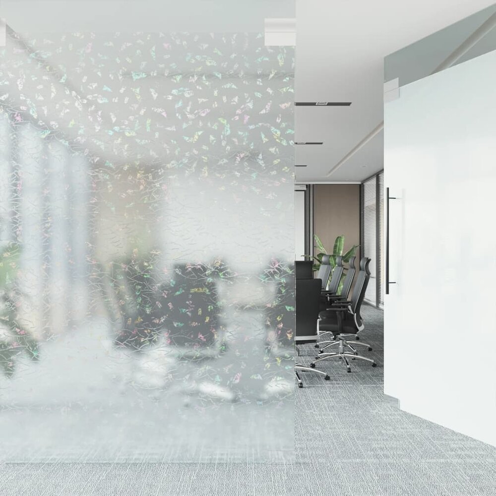 Raamfolies 5 st mat 3D regenboogpatroon PVC