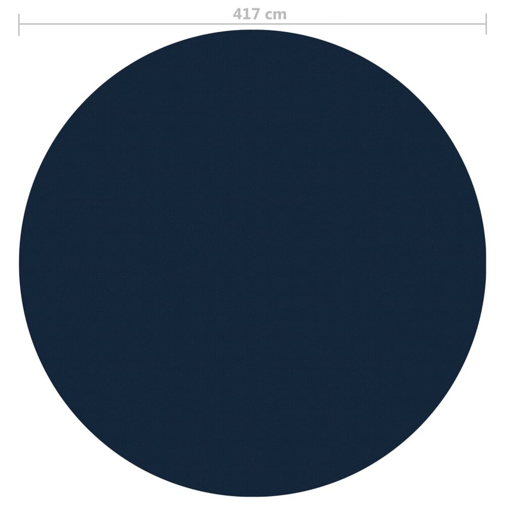 Zwembadfolie solar drijvend 417 cm PE zwart en blauw