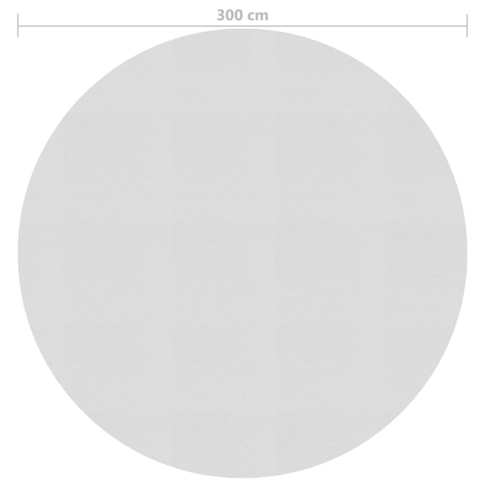 Zwembadfolie solar drijvend 300 cm PE grijs