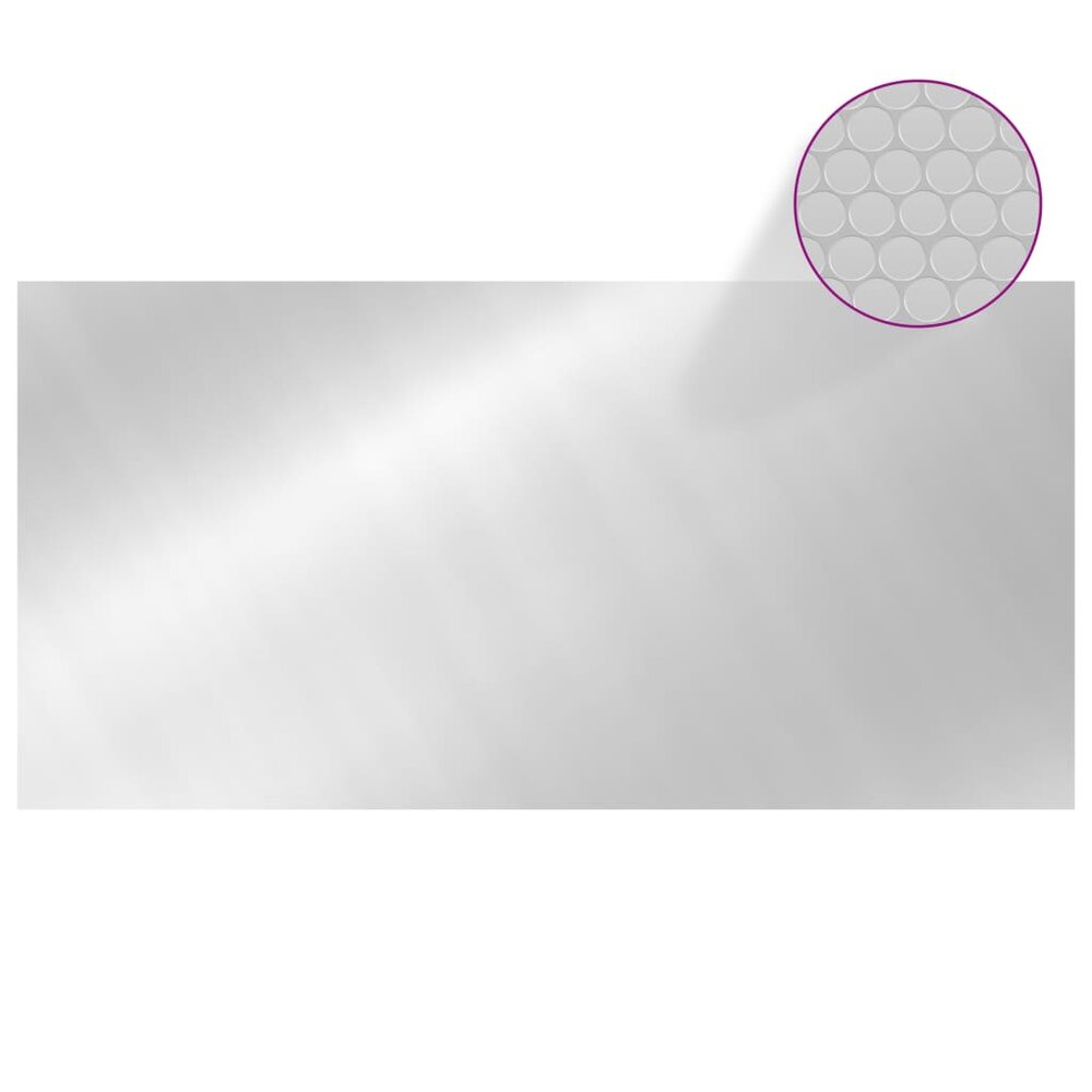 Zwembadfolie solar drijvend rechthoekig 10x5 m PE zilverkleurig