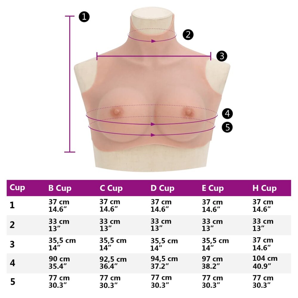 Borstprothese D-cup silicone naturel