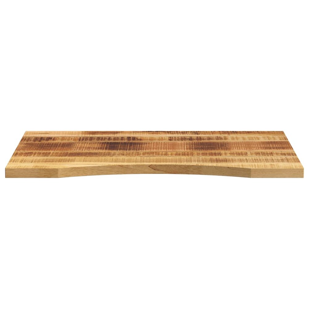 Bureaublad met ronding 100x60x2,5 cm massief ruw mangohout
