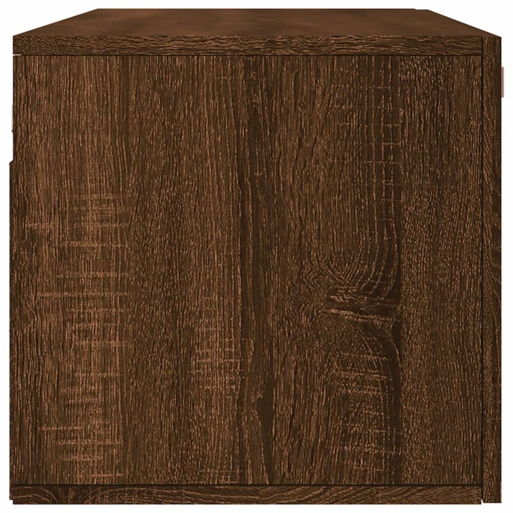 Wandkast 100x36,5x35 cm bewerkt hout bruin eikenkleur