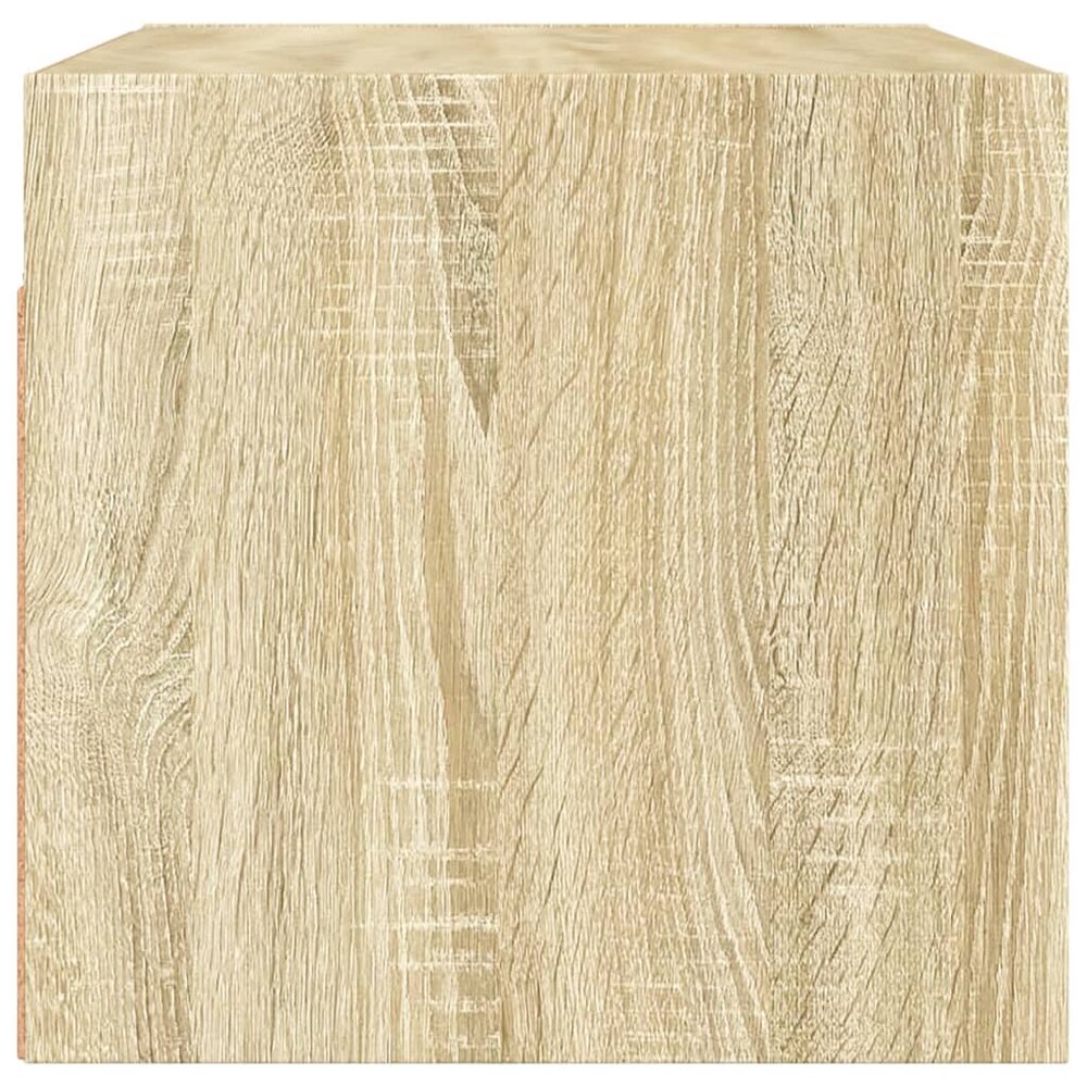 Wandkast met glazen deuren 68,5x37x35 cm sonoma eikenkleurig