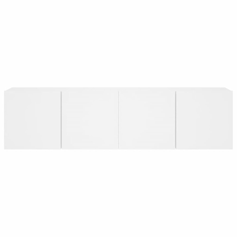 Tv-meubels 2 st wandgemonteerd 80x30x41 cm wit
