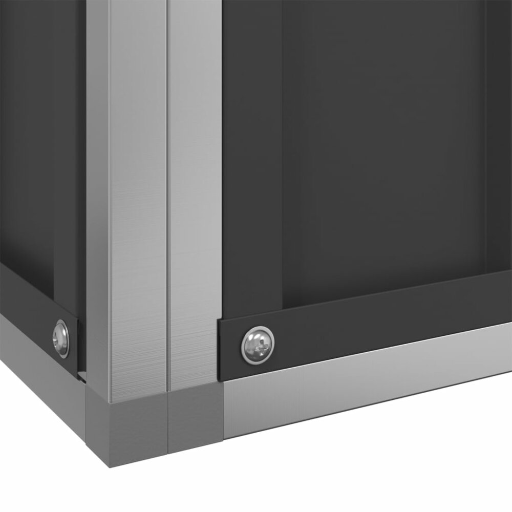 Voli&egrave;re met verlengstuk 1246x414x212 m staal zilverkleurig