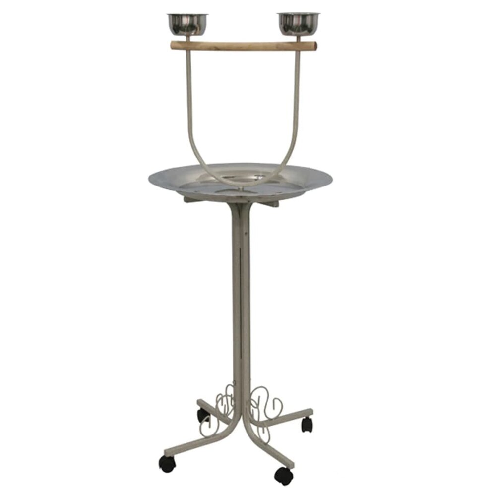 Papegaaienspeelplaats Amy 55x55x135 cm zilvergrijs 99048