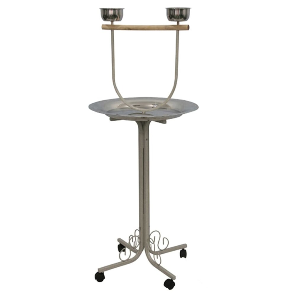 Papegaaienspeelplaats Amy 55x55x135 cm zilvergrijs 99048