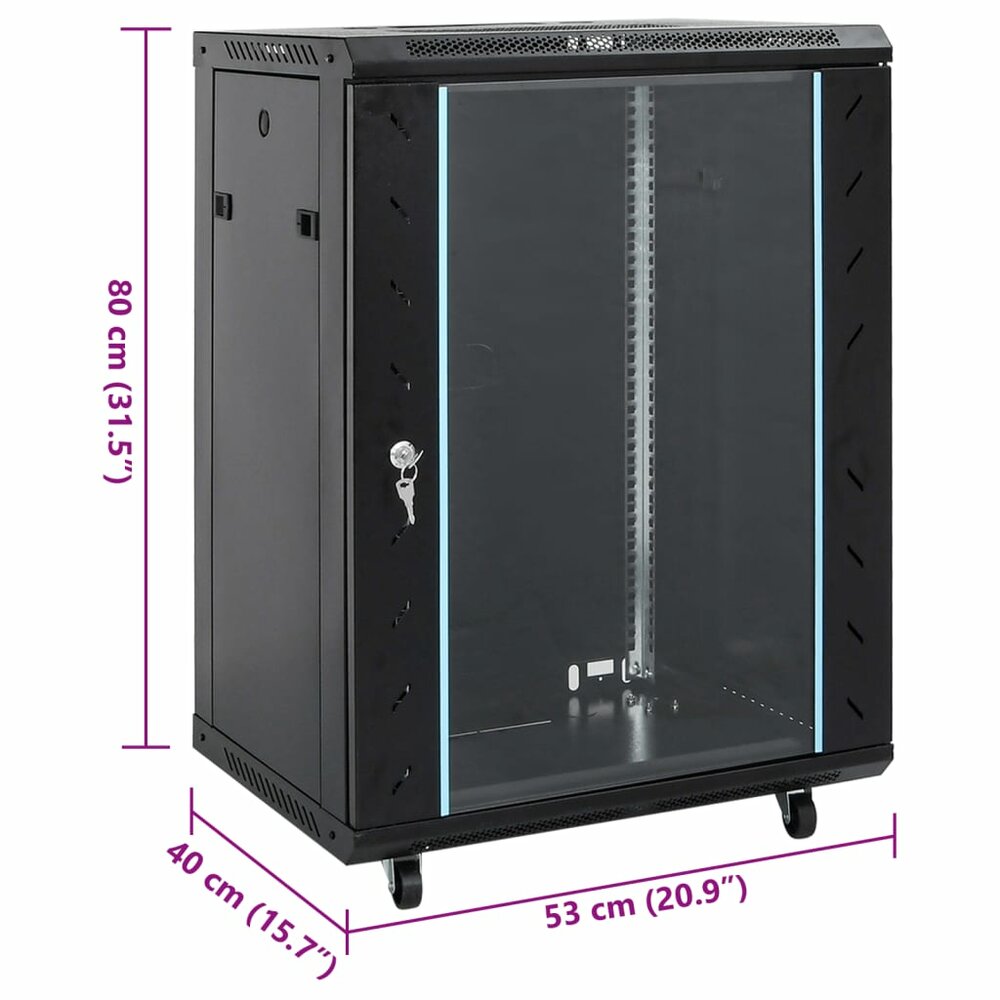 Netwerkkast 15U 19&amp;quot; IP20 53x40x80 cm zwart