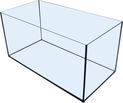Merkloos Aquarium Met Zwarte Kit 60X30X30 CM