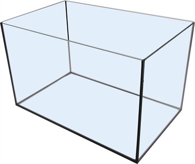 Merkloos Aquarium Met Zwarte Kit 45X28X28 CM
