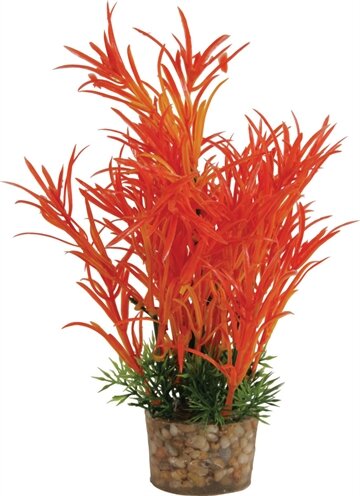 Zolux Ornament Pastic Plant Op Stenen Puntig Assorti 20X10X10 CM