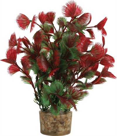 Zolux Ornament Pastic Plant Op Stenen Puntig Assorti 20X10X10 CM