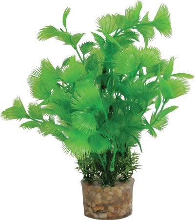 Zolux Ornament Pastic Plant Op Stenen Neutraal Assorti 20X10X10 CM