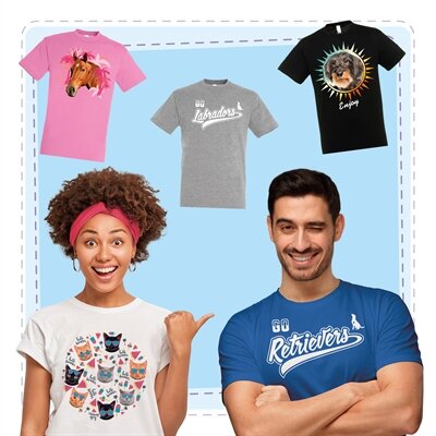 Merkloos T-Shirt Hello Summer Puppies Wit L
