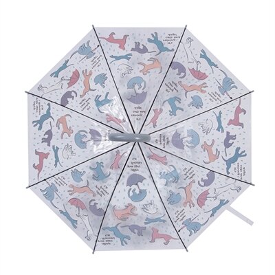 Merkloos Paraplu Cats And Dogs Transparant 83X83X81,5 CM