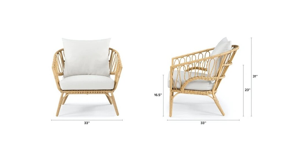 The Outsider Poppy Loungestoel Acaciahout Wicker