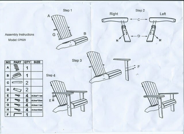 The Outsider Milan Loungestoel Adirondack Polywood Zwart