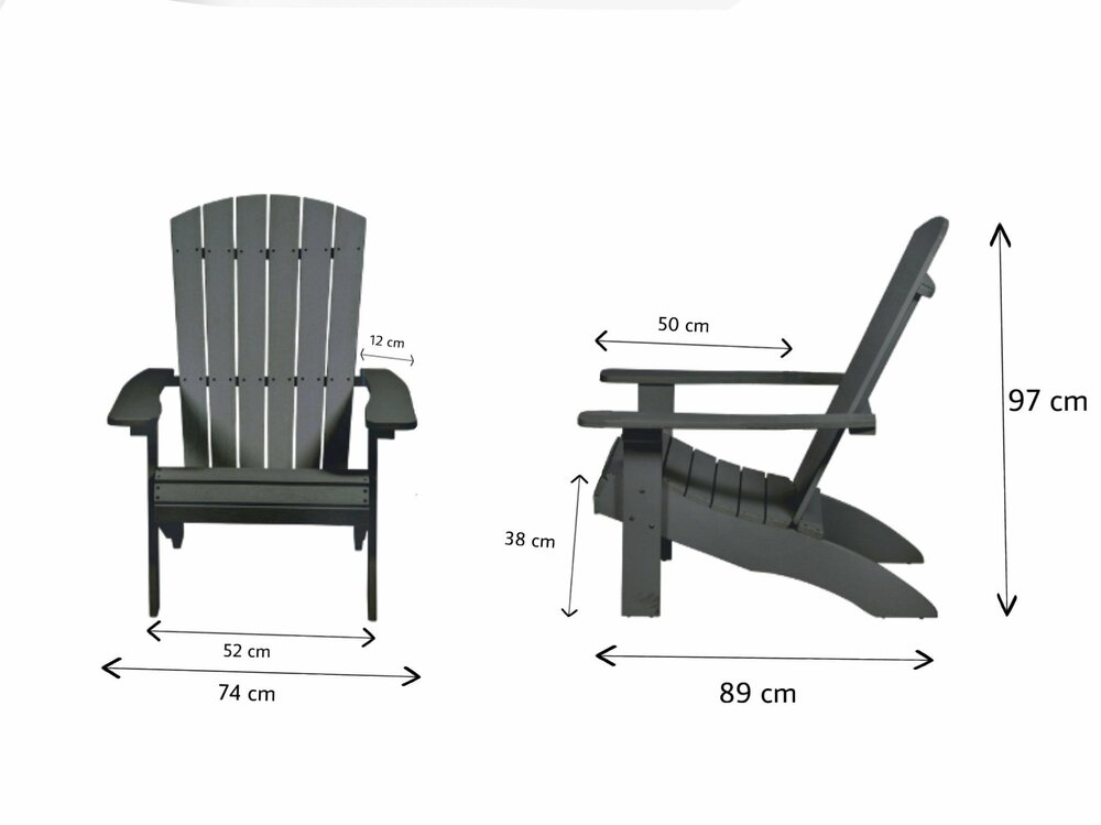 The Outsider Milan Loungestoel Adirondack Polywood Wit