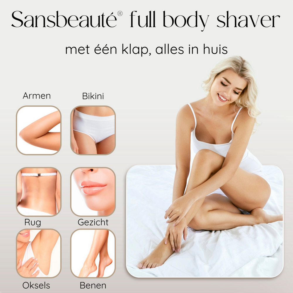 Sansbeaute&reg; 2 In 1 Ladyshave + 2 Extra Scheerkoppen