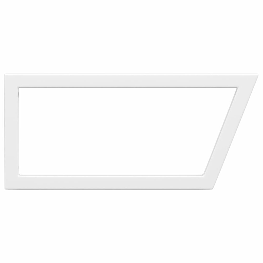 Wandbeugels voor wasbak 2 st trapezium staal wit