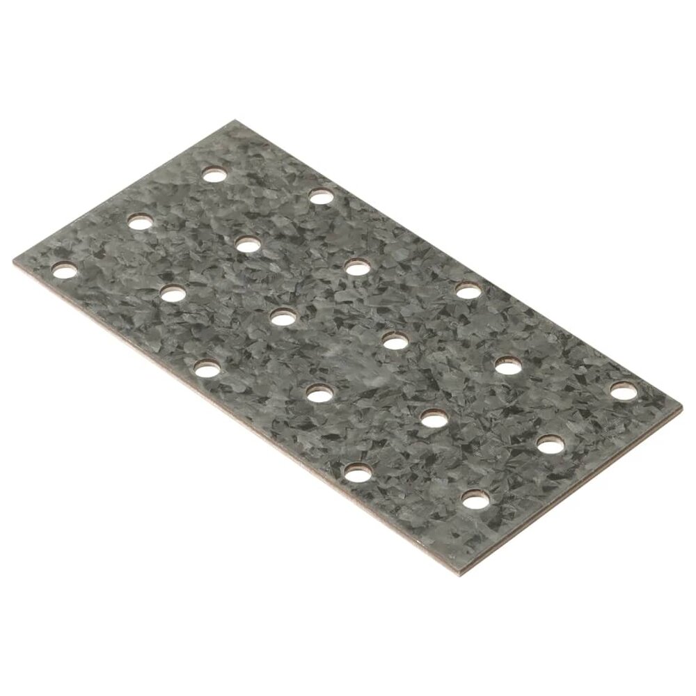 Platen geperforeerd 40 st 2 mm 120x60 mm gegalvaniseerd staal