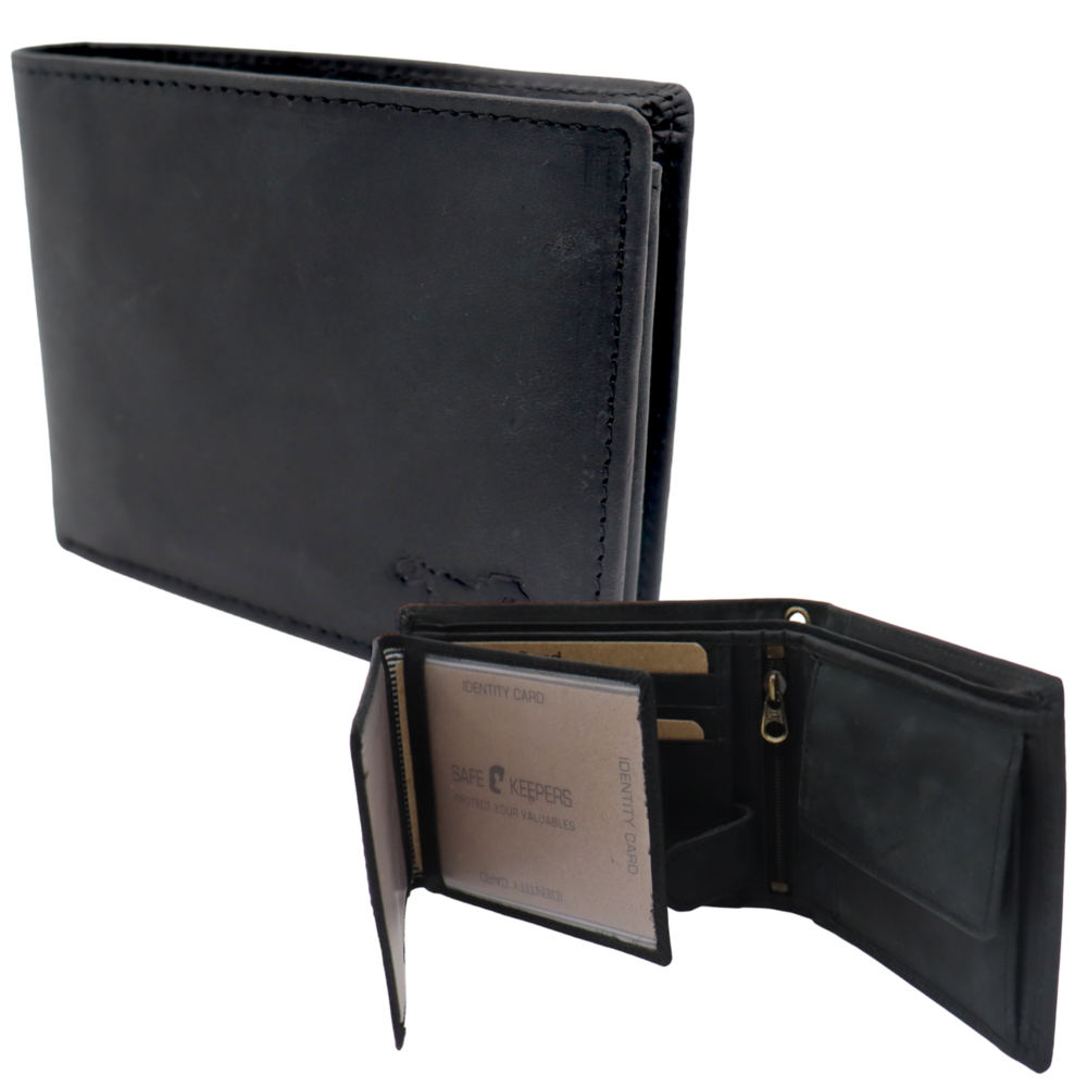 Portemonnee Met Ketting - Xl Biker Wallet - Wallet Chain - Extra Uitgebreid - Grote Portemonnee - Rund Leer - Rfid Skimm Protected - Leder