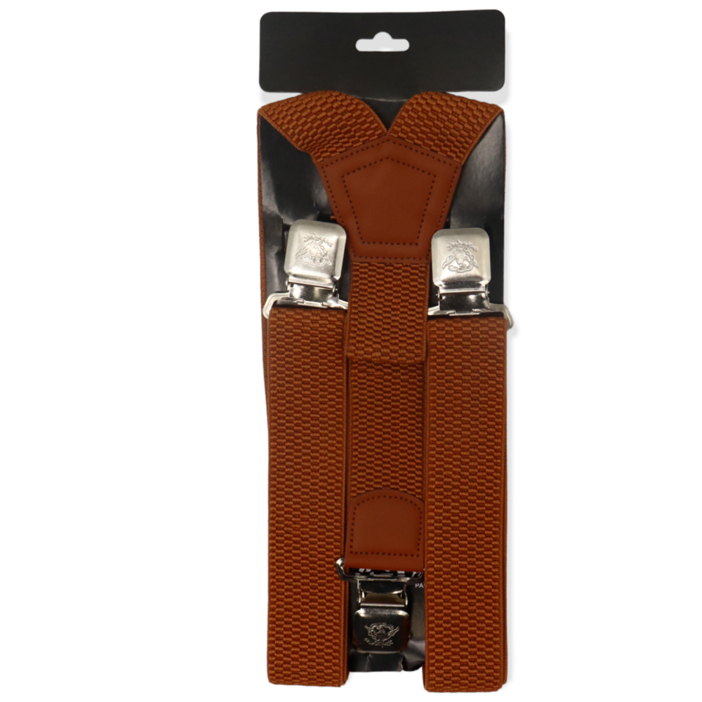 Bretels Heren - 3 Clips Bretels - 3 Stuks - Y Model Zwart;Zwart en Licht Bruin