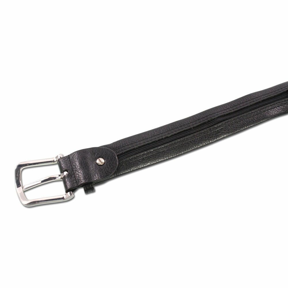 Moneybelt  - Gratis Leren Riemtasje - Bruin Riemtasje - Riem Met Rits - Riem Met Geheimvak 115