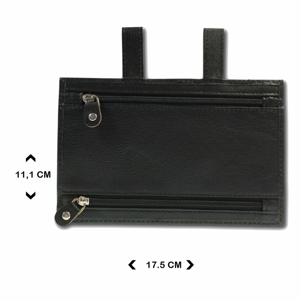 Moneybelt  - Gratis Leren Riemtasje - Bruin Riemtasje - Riem Met Rits - Riem Met Geheimvak 125