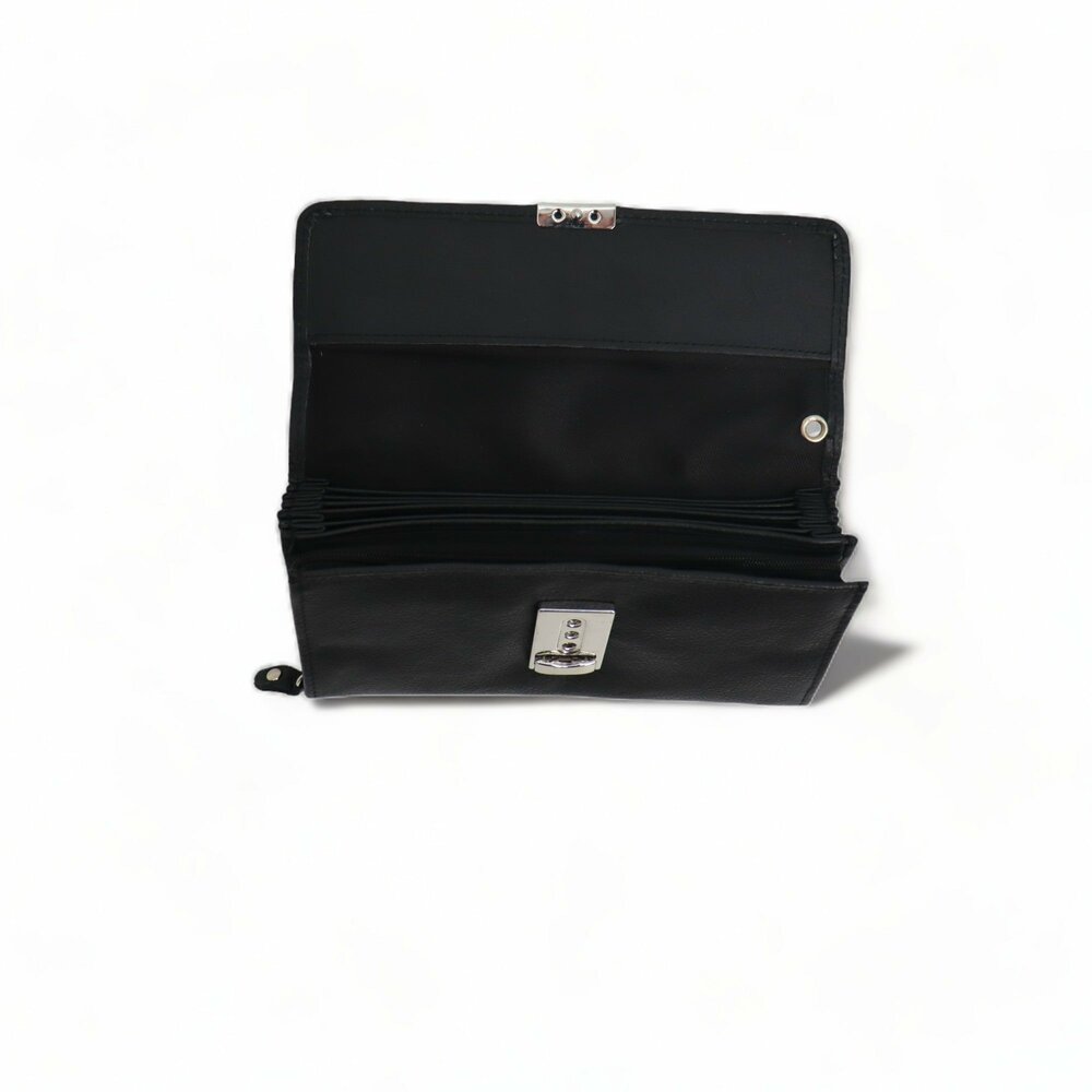 Portemonnee - Compact - Portefeuille - Leer - Zwart