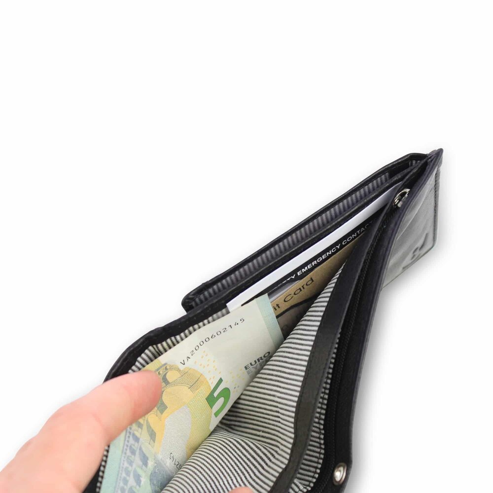Portemonnee Heren - Grote Portemonnee Uitgebreid - Heren Portefeuille Hunter zwart