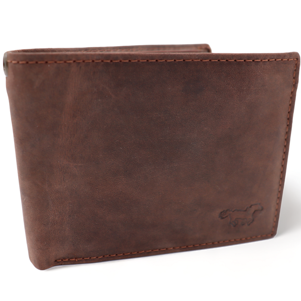 Portemonnee Heren - Grote Portemonnee Uitgebreid - Heren Portefeuille Cognac