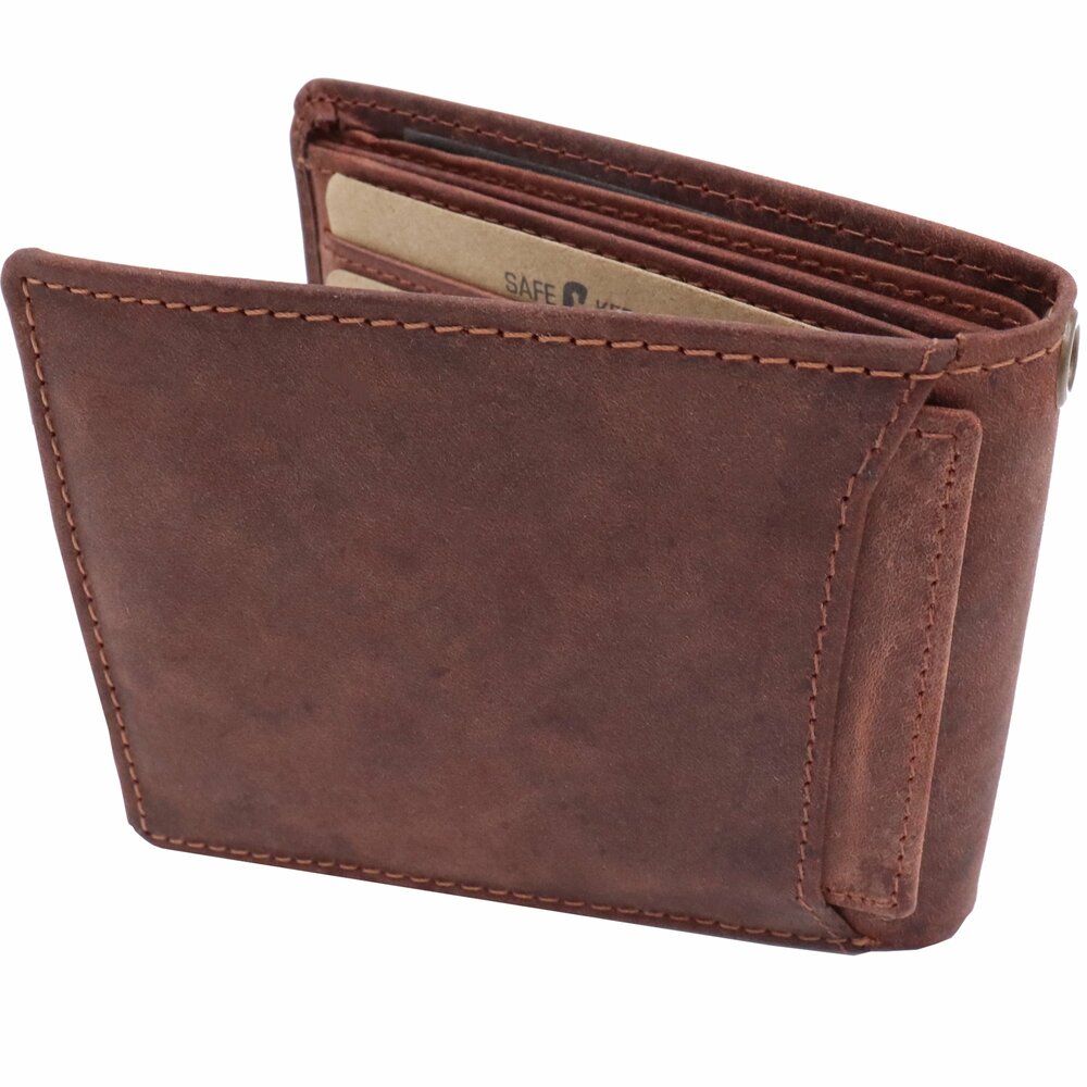 Portemonnee Heren - Compact - Portefeuille Ketting - Chain Wallet Hunter bruin