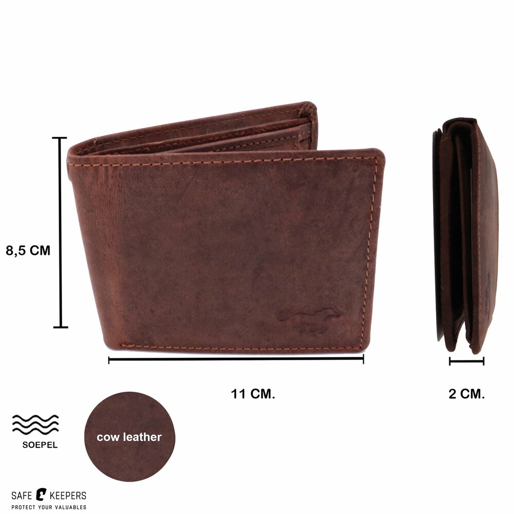 Portemonnee Heren - Compact - Portefeuille Ketting - Chain Wallet Hunter bruin