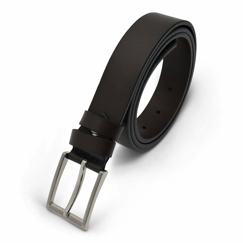 Riem Casual - Riem Heren - Riem Dames - 3 Cm Riem - Leren Riem - Smalle Riem - Leer 105 Donker bruin